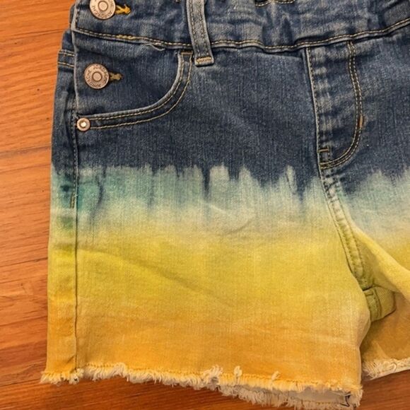 Jordache Denim Dip Dye Overall Shortalls Girl's Size M (7-8) Casual Boho - Picture 10 of 14